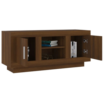 TV Cabinet Brown Oak 102x35x45 cm Engineered Wood