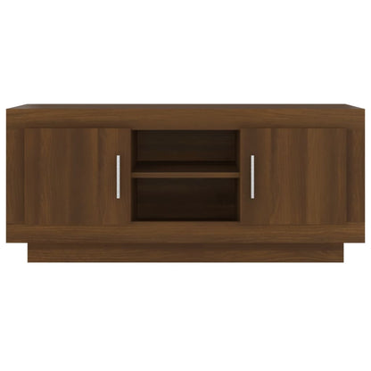 TV Cabinet Brown Oak 102x35x45 cm Engineered Wood