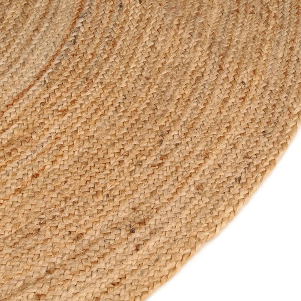 Area Rug Braided Jute 210 cm Round