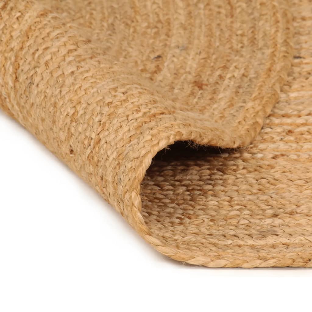 Area Rug Braided Jute 240 cm Round