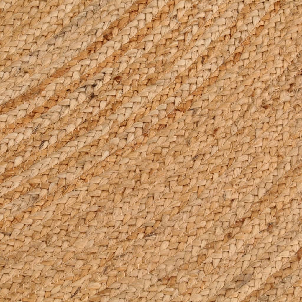 Area Rug Braided Jute 240 cm Round