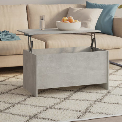 Coffee Table Concrete Grey 102x55.5x52.5 cm Engineered Wood