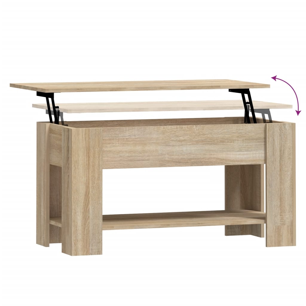 Coffee Table Sonoma Oak 101x49x52 cm Engineered Wood