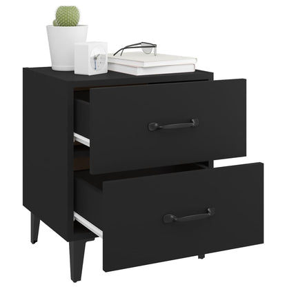 Bedside Cabinet Black 40x35x47.5 cm