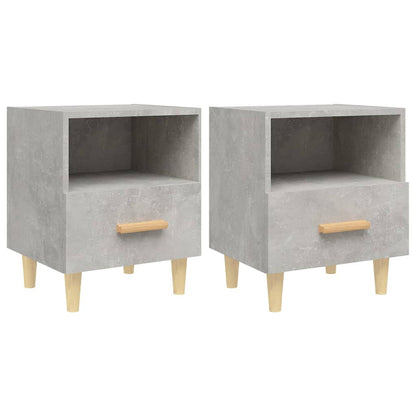 Bedside Cabinets 2 pcs Concrete Grey 40x35x47 cm