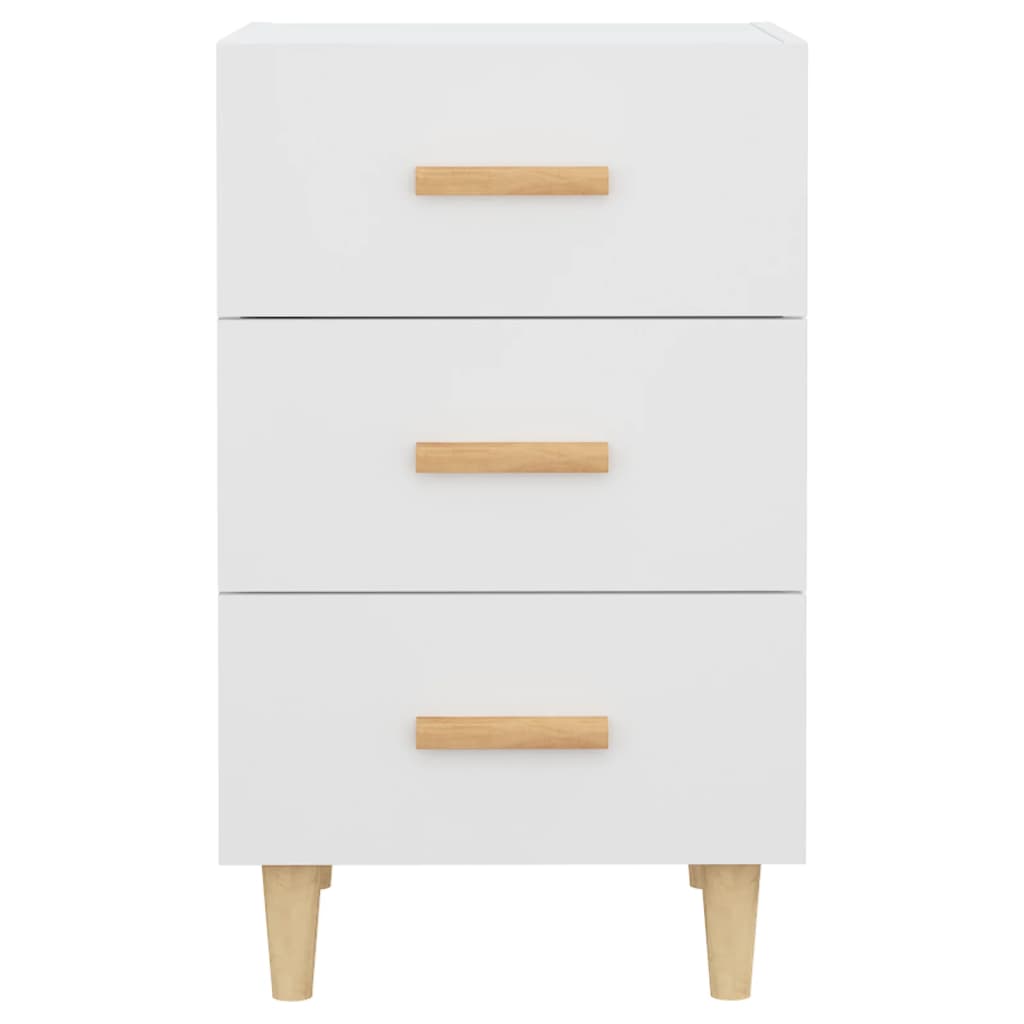 Bedside Cabinet White 40x40x66 cm Engineered Wood