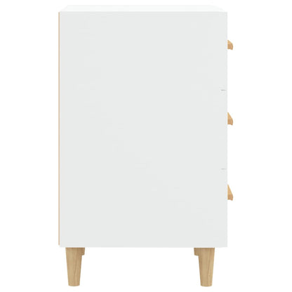 Bedside Cabinet White 40x40x66 cm Engineered Wood