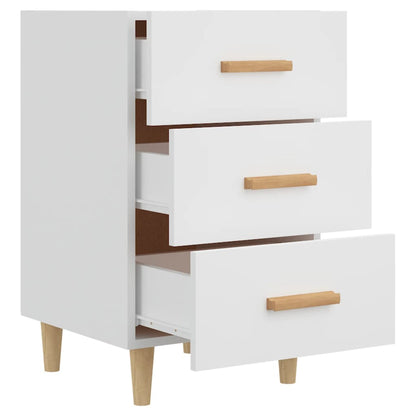 Bedside Cabinet White 40x40x66 cm Engineered Wood