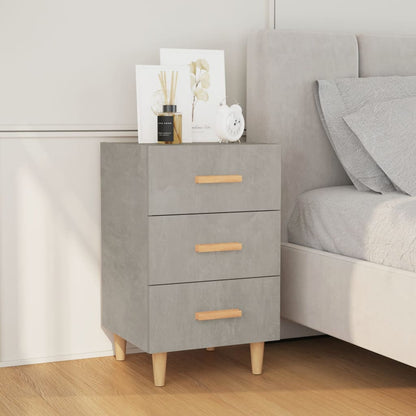 Bedside Cabinet Concrete Grey 40x40x66 cm Engineered Wood