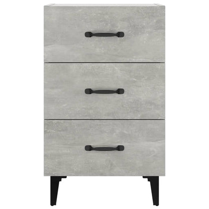 Bedside Cabinet Concrete Grey 40x40x66 cm Engineered Wood