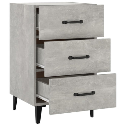 Bedside Cabinet Concrete Grey 40x40x66 cm Engineered Wood