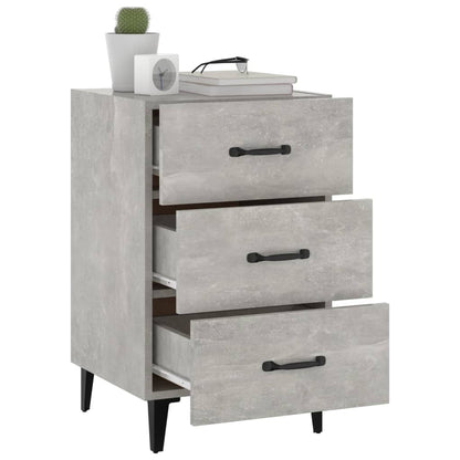 Bedside Cabinet Concrete Grey 40x40x66 cm Engineered Wood