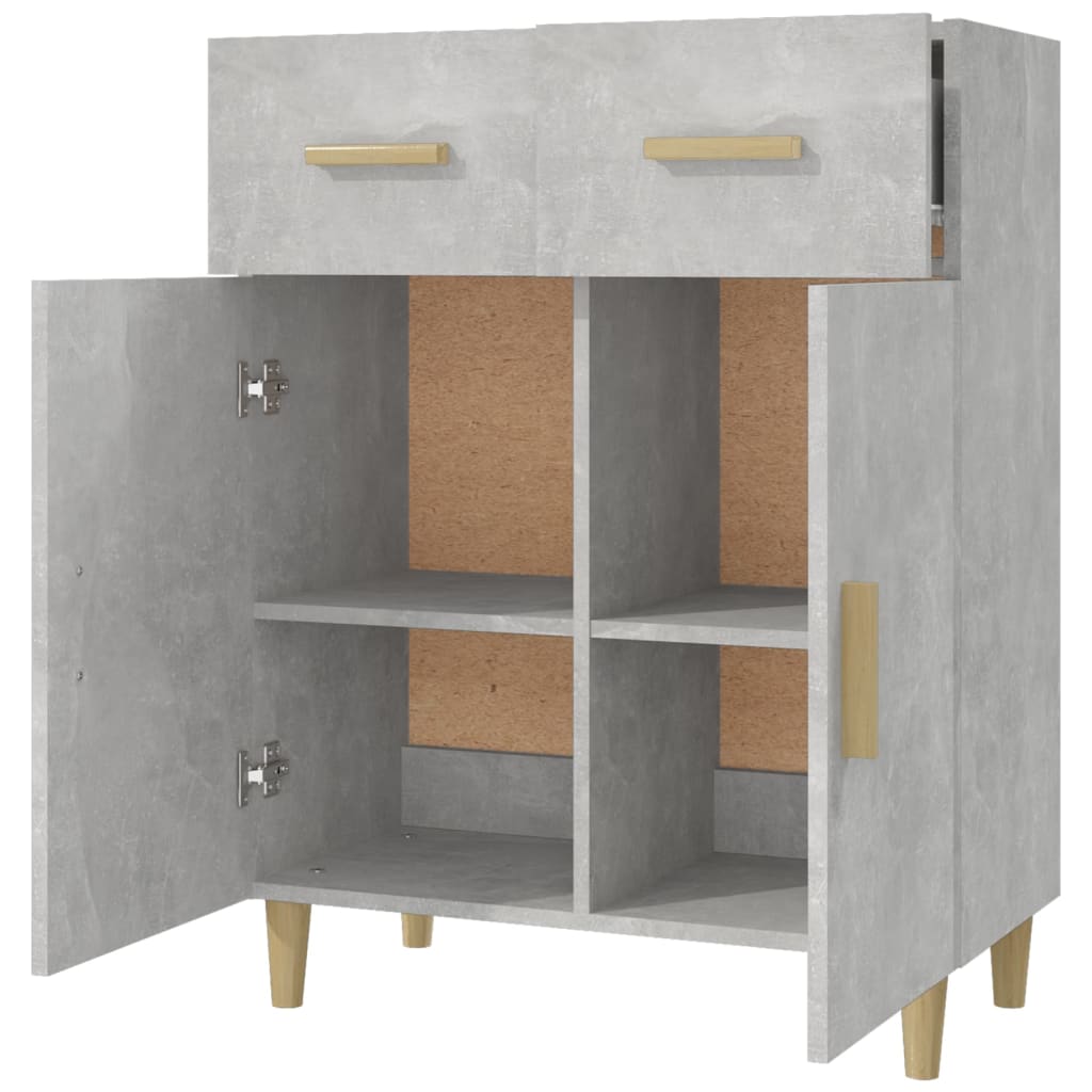 Sideboard Concrete Grey 69.5x34x90 cm Engineered Wood