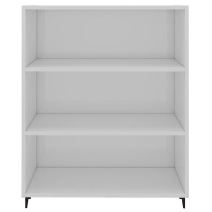 Sideboard High Gloss White 69.5x32.5x90 cm Engineered Wood