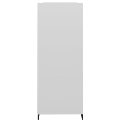 Sideboard High Gloss White 69.5x32.5x90 cm Engineered Wood