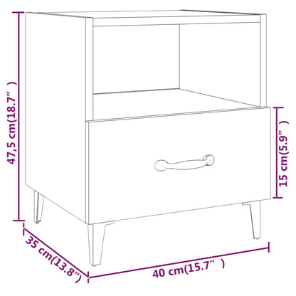 Bedside Cabinet Grey Sonoma Engineered Wood