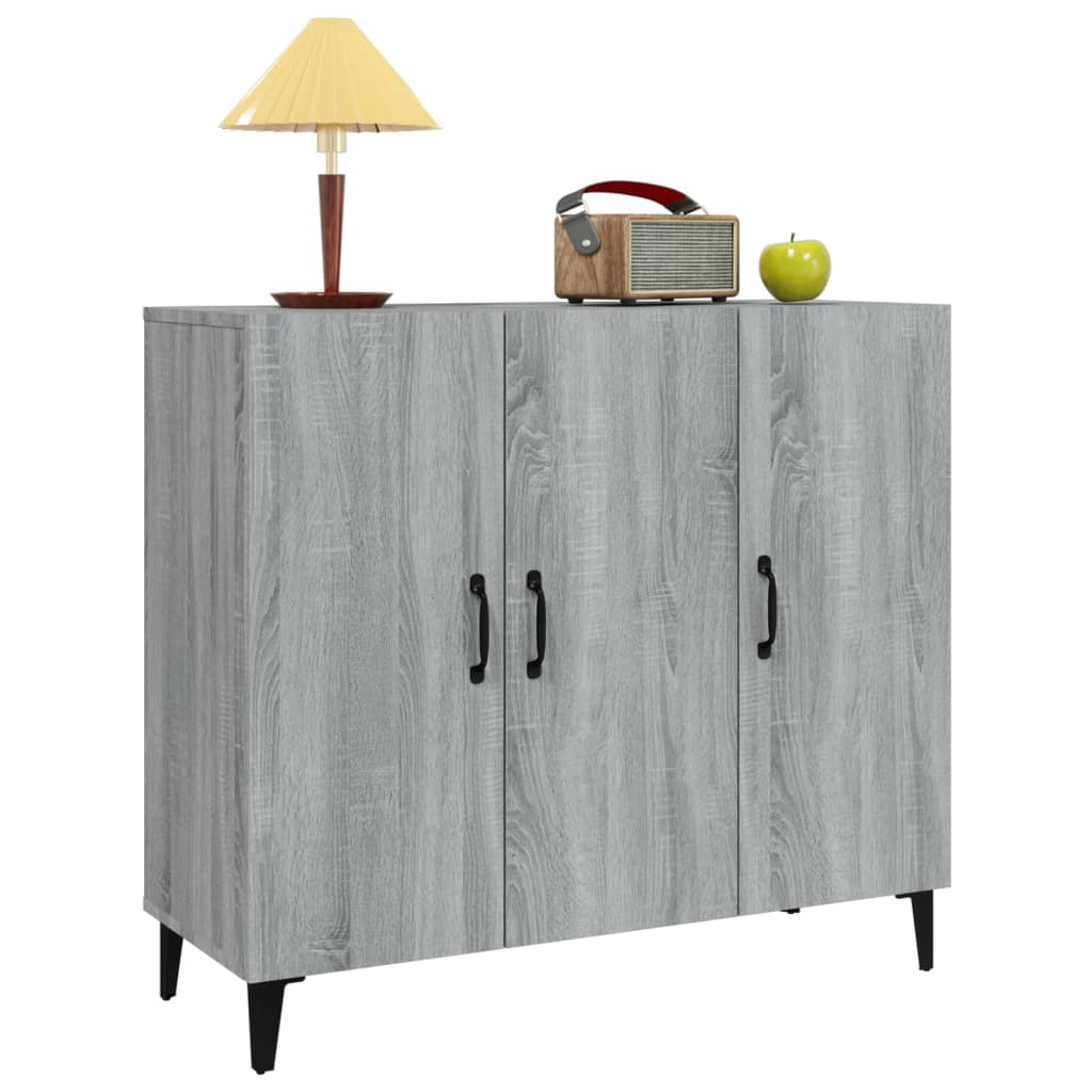 Sideboard Grey Sonoma 90x34x80 cm Engineered Wood