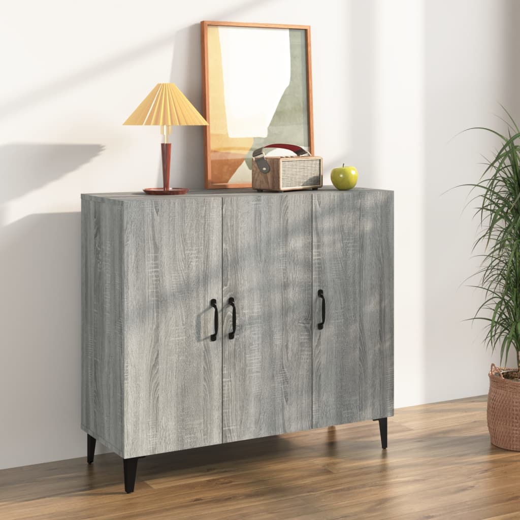 Sideboard Grey Sonoma 90x34x80 cm Engineered Wood