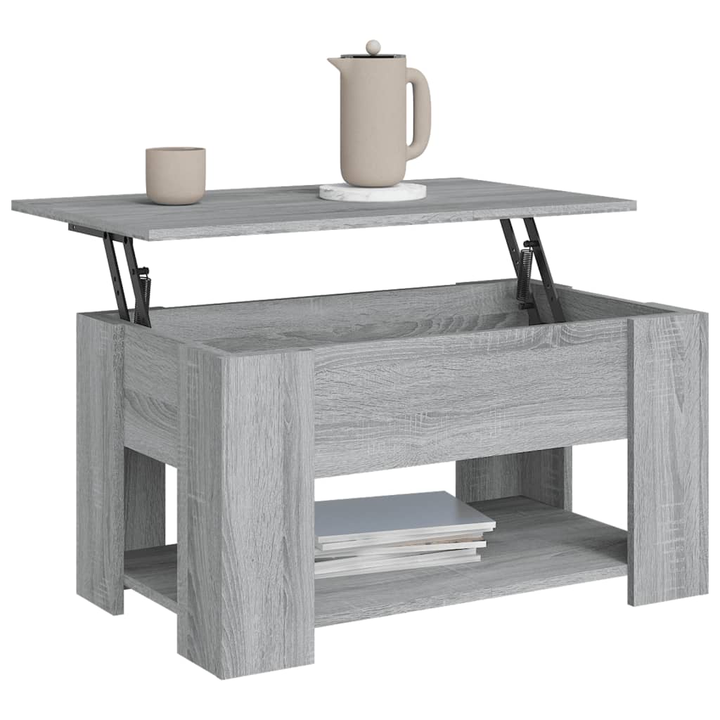 Coffee Table Grey Sonoma 79x49x41 cm Engineered Wood