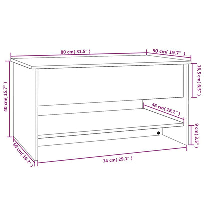 Coffee Table Grey Sonoma 80x50x40 cm Engineered Wood