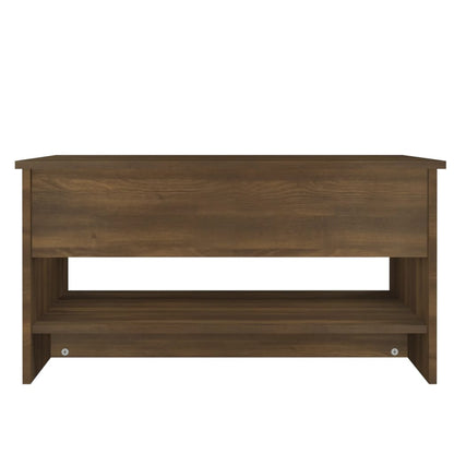 Coffee Table Brown Oak 80x50x40 cm Engineered Wood