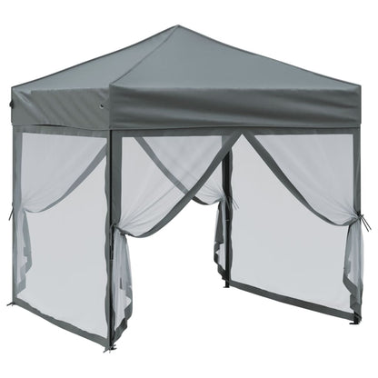 Folding Party Tent with Sidewalls Anthracite 2x2 m