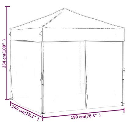 Folding Party Tent with Sidewalls Taupe 2x2 m