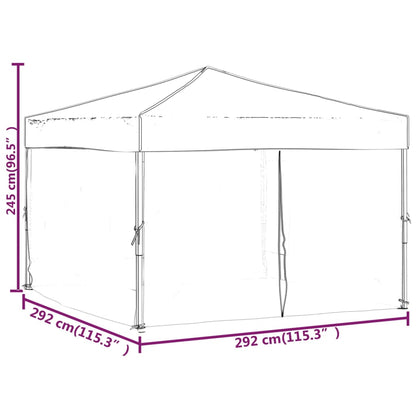 Folding Party Tent with Sidewalls Blue 3x3 m