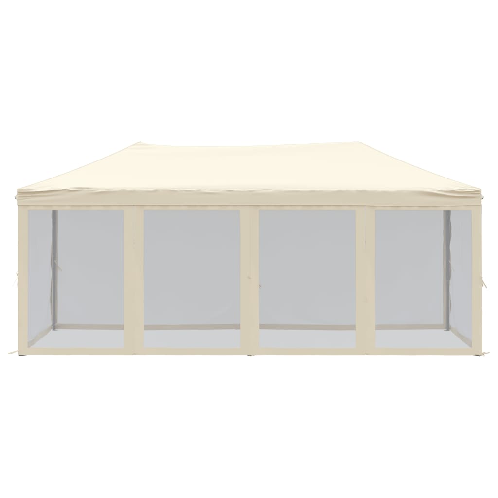 Folding Party Tent with Sidewalls Cream 3x6 m