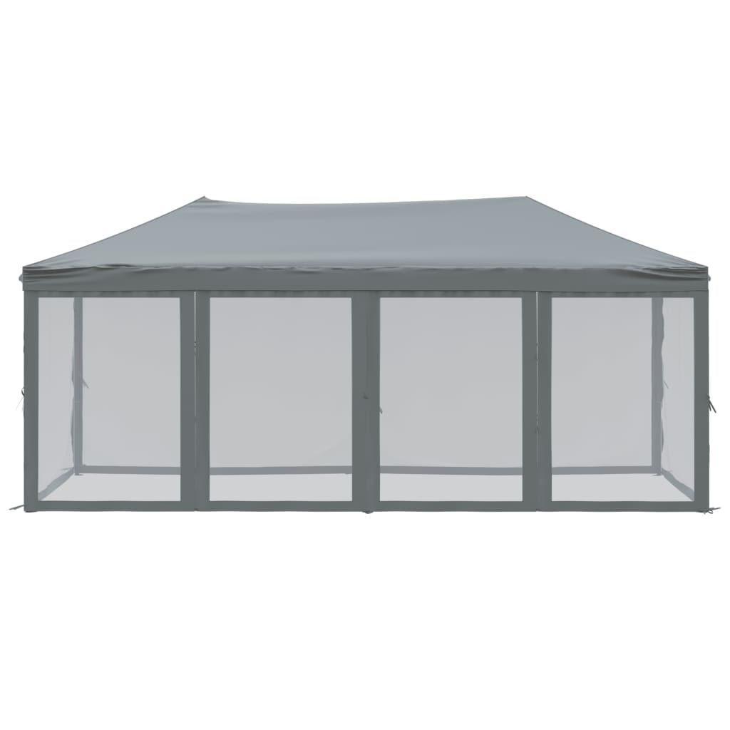 Folding Party Tent with Sidewalls Anthracite 3x6 m