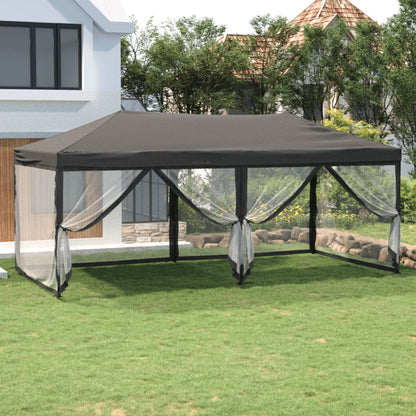 Folding Party Tent with Sidewalls Anthracite 3x6 m