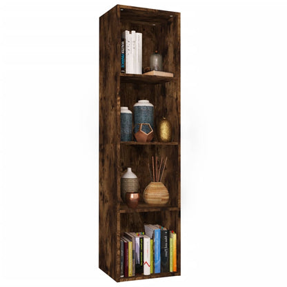 Book Cabinet/TV Cabinet Smoked Oak 36x30x143 cm Engineered Wood