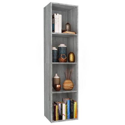 Book Cabinet/TV Cabinet Grey Sonoma 36x30x143 cm Engineered Wood