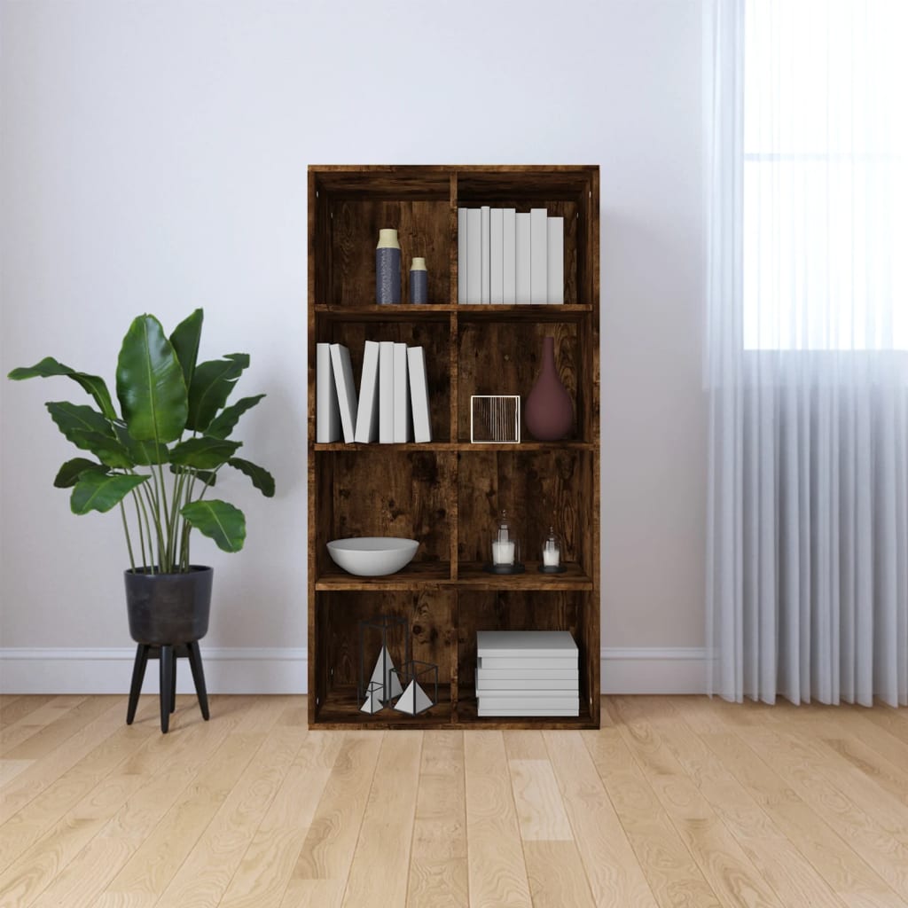 Book Cabinet/Sideboard Smoked Oak 66x30x130 cm Engineered Wood