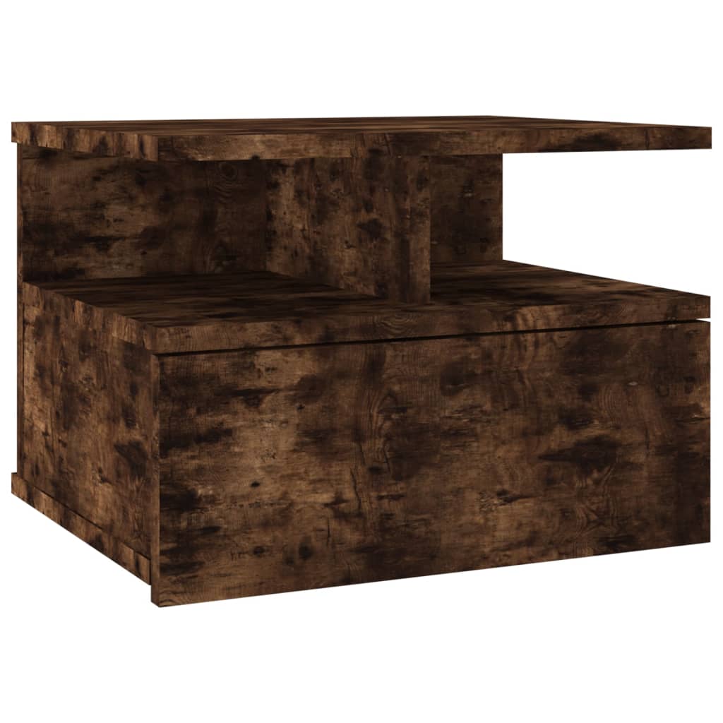 Floating Nightstand Smoked Oak 40x31x27 cm Engineered Wood