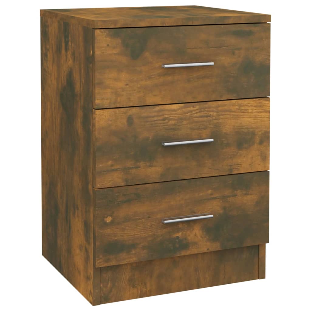 Bedside Cabinet Smoked Oak 38x35x56 cm Engineered Wood