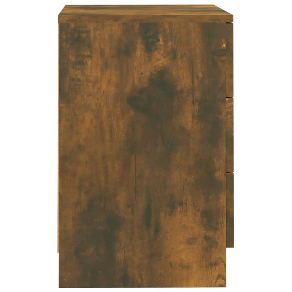 Bedside Cabinet Smoked Oak 38x35x56 cm Engineered Wood