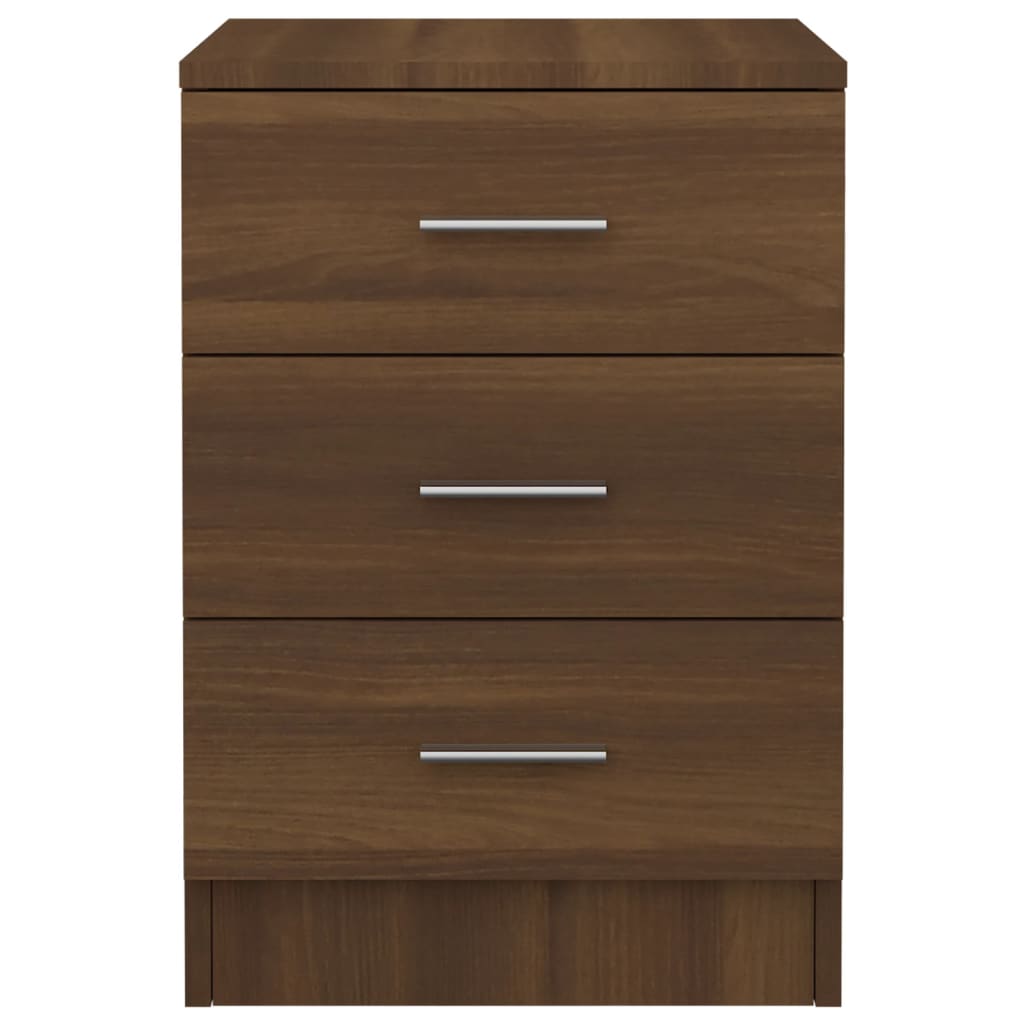 Bedside Cabinet Brown Oak 38x35x56 cm Engineered Wood