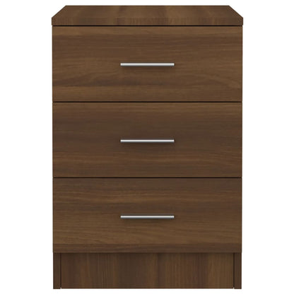 Bedside Cabinet Brown Oak 38x35x56 cm Engineered Wood