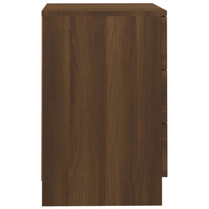 Bedside Cabinet Brown Oak 38x35x56 cm Engineered Wood