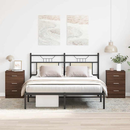 Bedside Cabinets 2 pcs Brown Oak 38x35x56 cm Engineered Wood