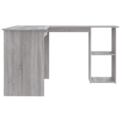 Corner Desk Grey Sonoma 120x140x75 cm Engineered Wood