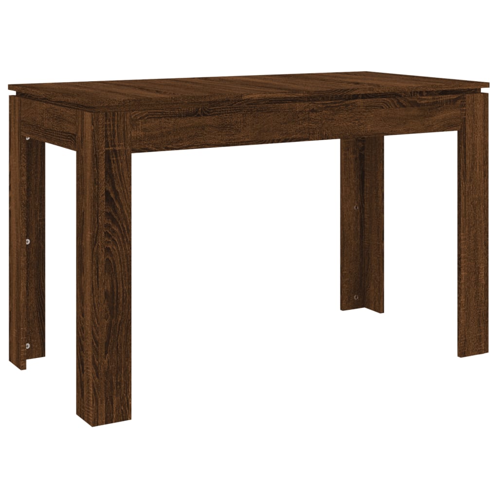 Dining Table Brown Oak 120x60x76 cm Engineered Wood