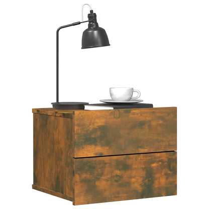 Bedside Cabinets Smoked Oak 40x30x30 cm Engineered Wood