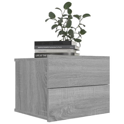 Bedside Cabinets Grey Sonoma 40x30x30 cm Engineered Wood