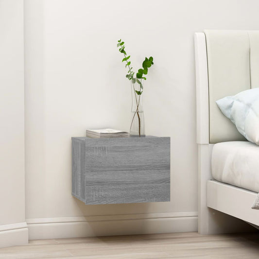 Bedside Cabinets Grey Sonoma 40x30x30 cm Engineered Wood