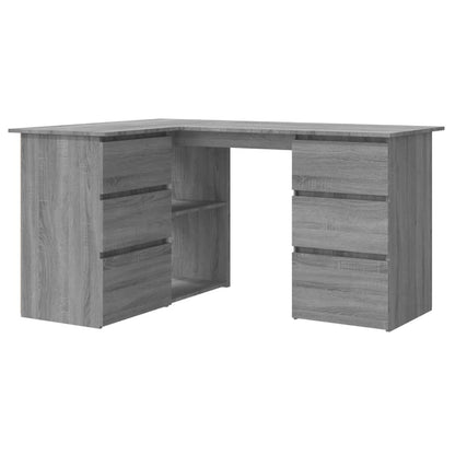 Corner Desk Grey Sonoma 145x100x76 cm Engineered Wood