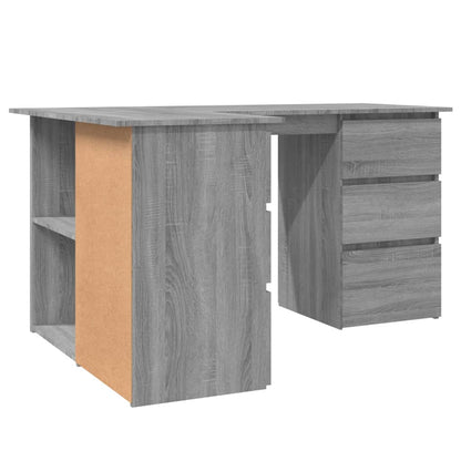 Corner Desk Grey Sonoma 145x100x76 cm Engineered Wood