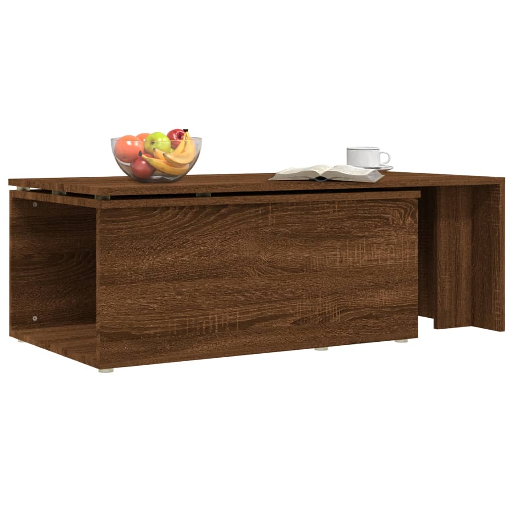 Coffee Table Brown Oak 150x50x35 cm Engineered Wood