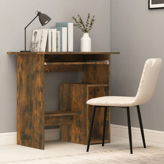 Desk Smoked Oak 80x45x74 cm Engineered Wood